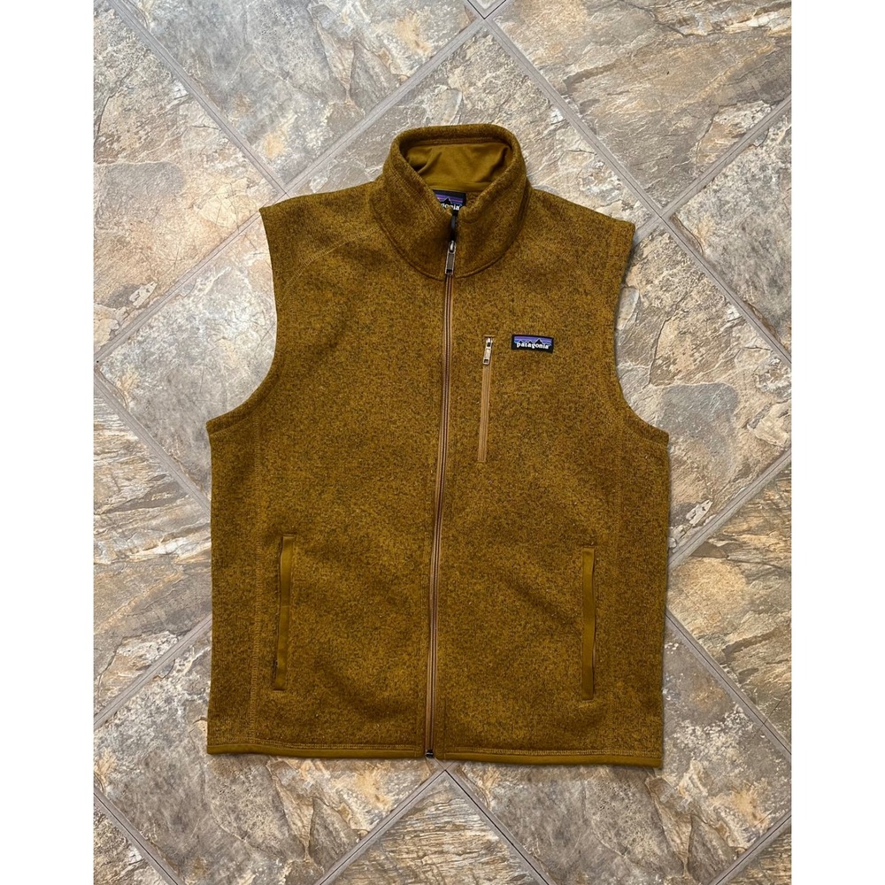 Patagonia Better Sweater Vest Mens M Yellow Full Zip Fleece 25881